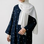 (Misty) Linen Abaya in Navy Blue