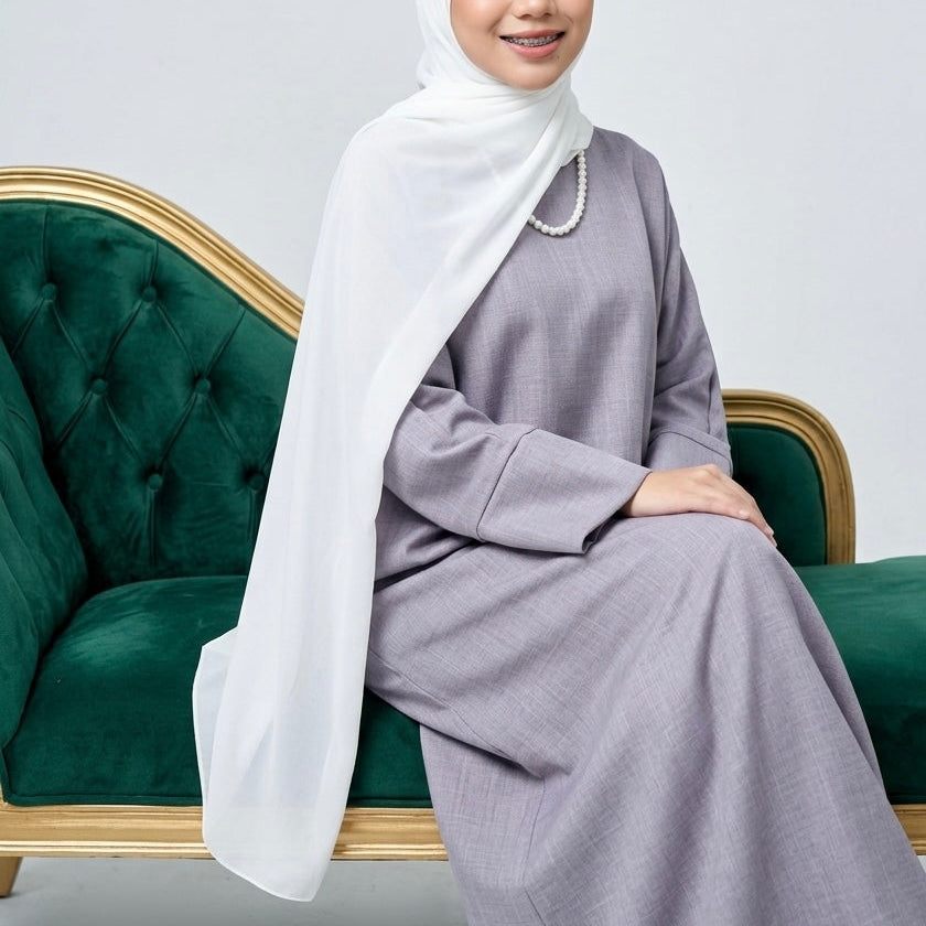 Luna 01 | Ironless Premium Linen-Cotton Abaya