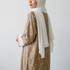 (Misty) Linen Abaya in Choco