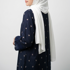 (Misty) Linen Abaya in Navy Blue