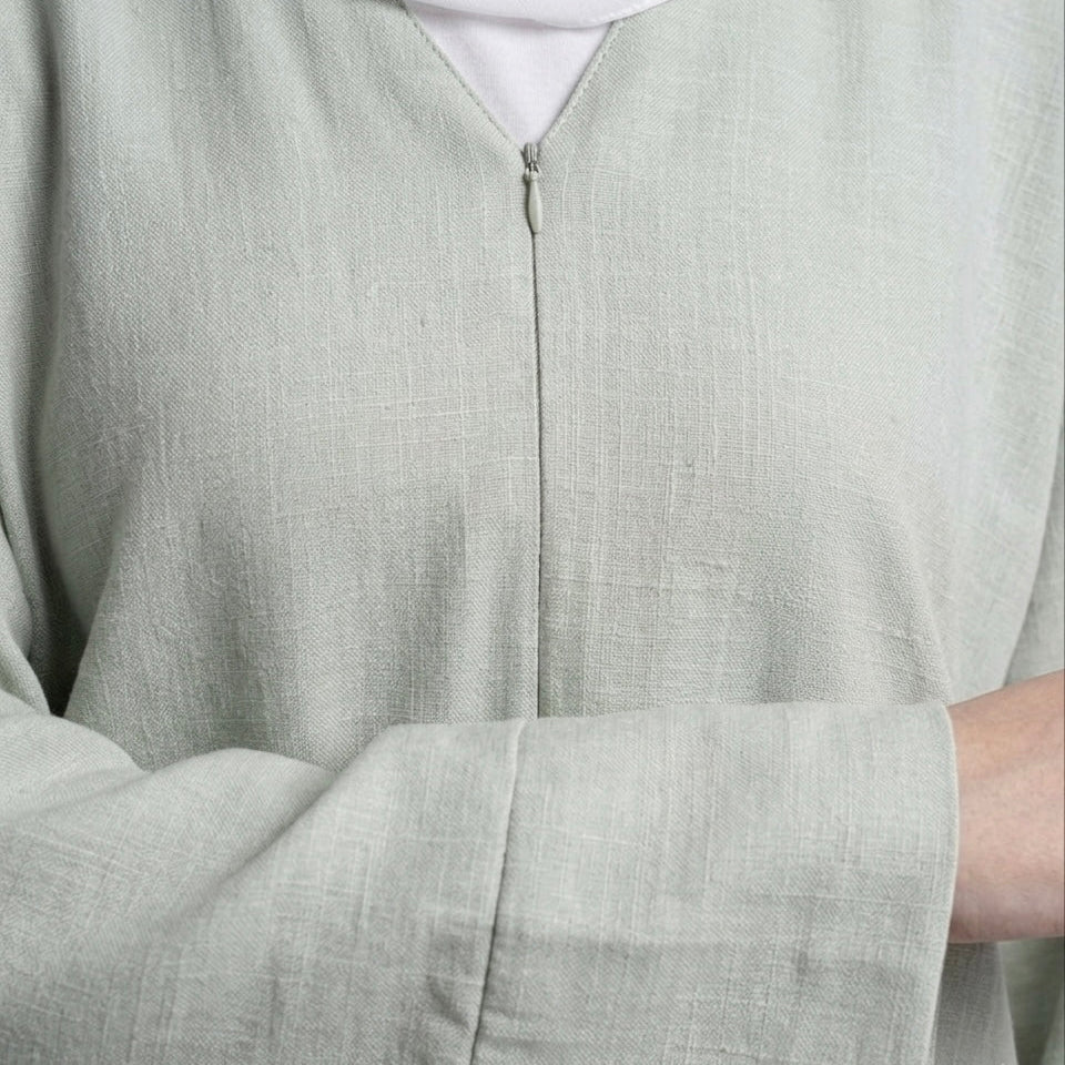 Luna 02 | Ironless Premium Linen-Cotton Abaya