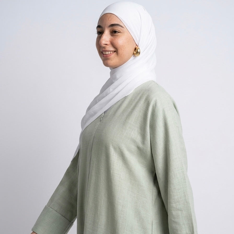 Luna 02 | Ironless Premium Linen-Cotton Abaya