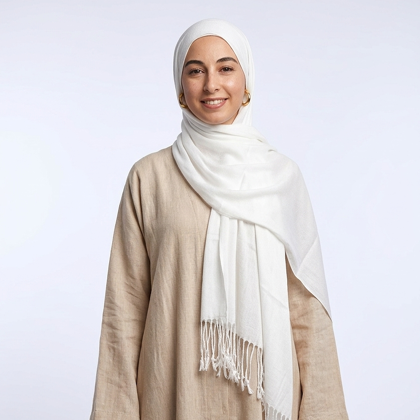White Plain Pashmina