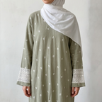 (Misty) Linen Abaya in Dusty Green