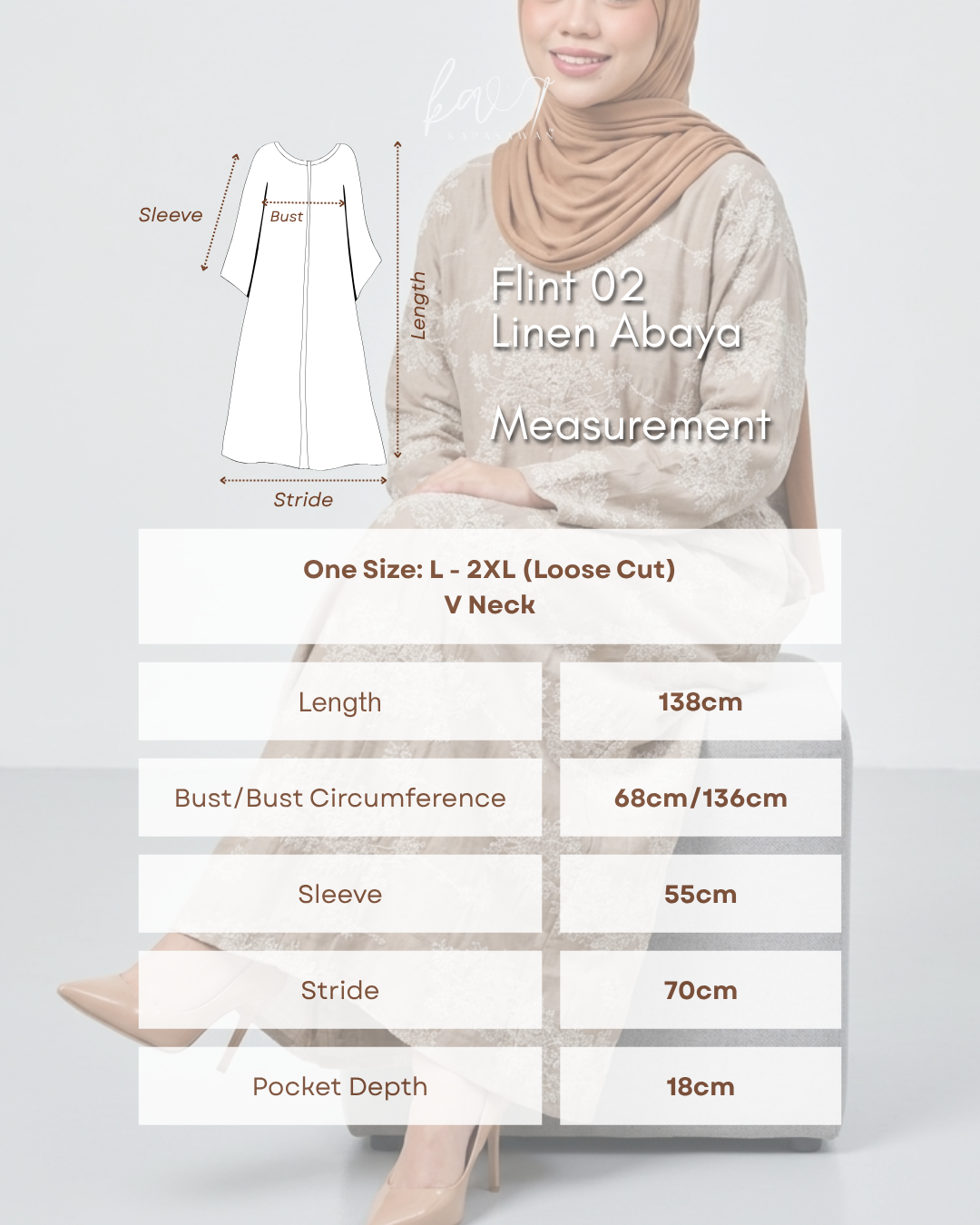 Flint 02 | Linen Abaya