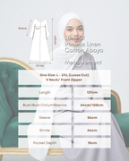Luna 01 | Ironless Premium Linen-Cotton Abaya